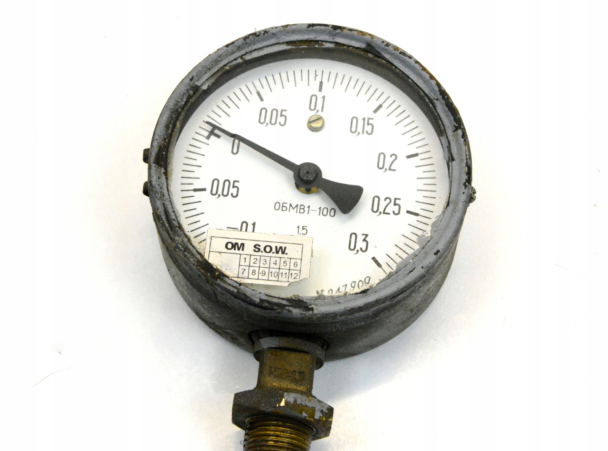 Manometr ciśnieniowy OBM1-100 od -0,05 - 0,5 MPa