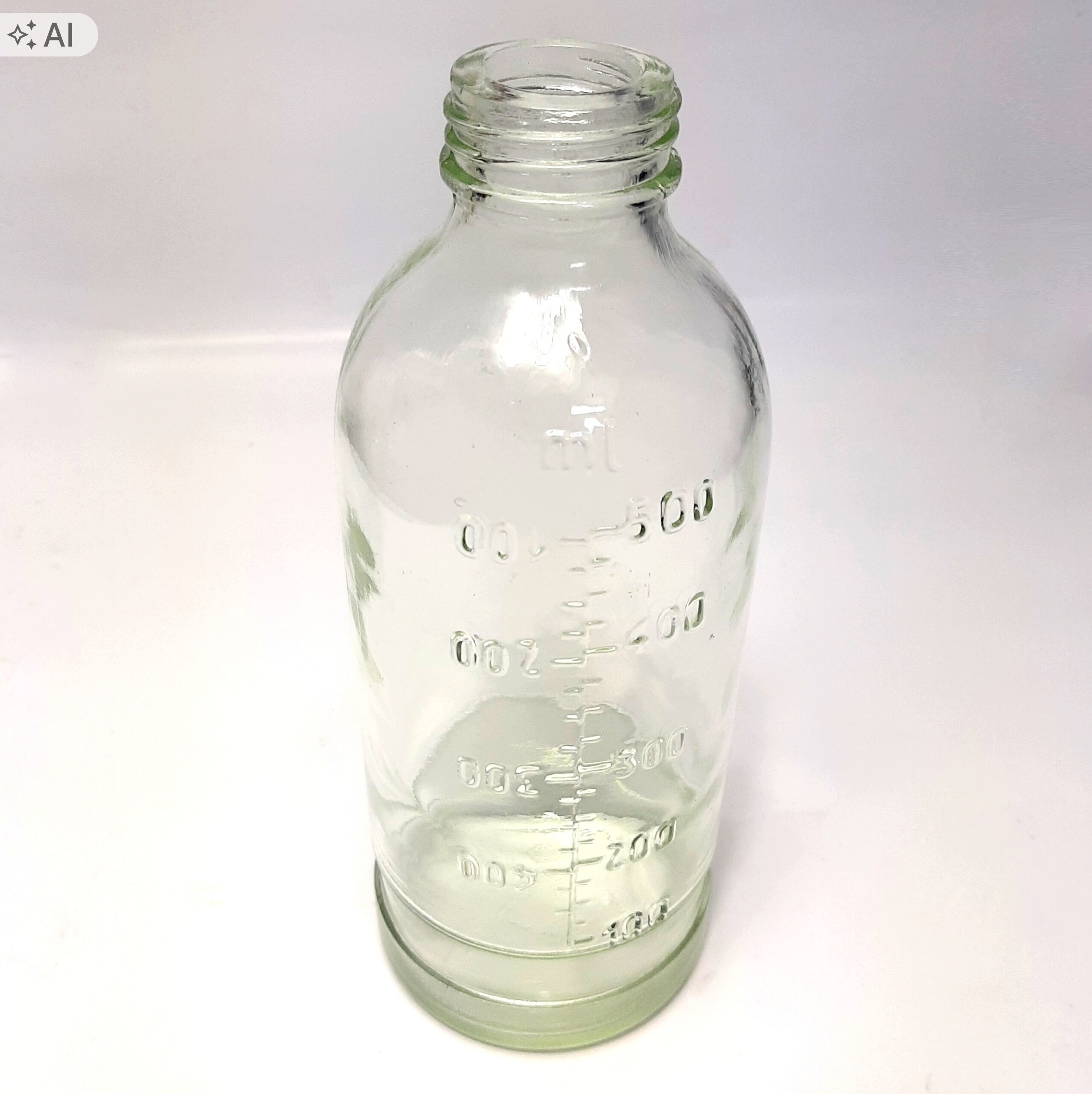 Stara Butelka Medyczna PRL 500ml Szklana Kroplówka Miarka Vintage Loft