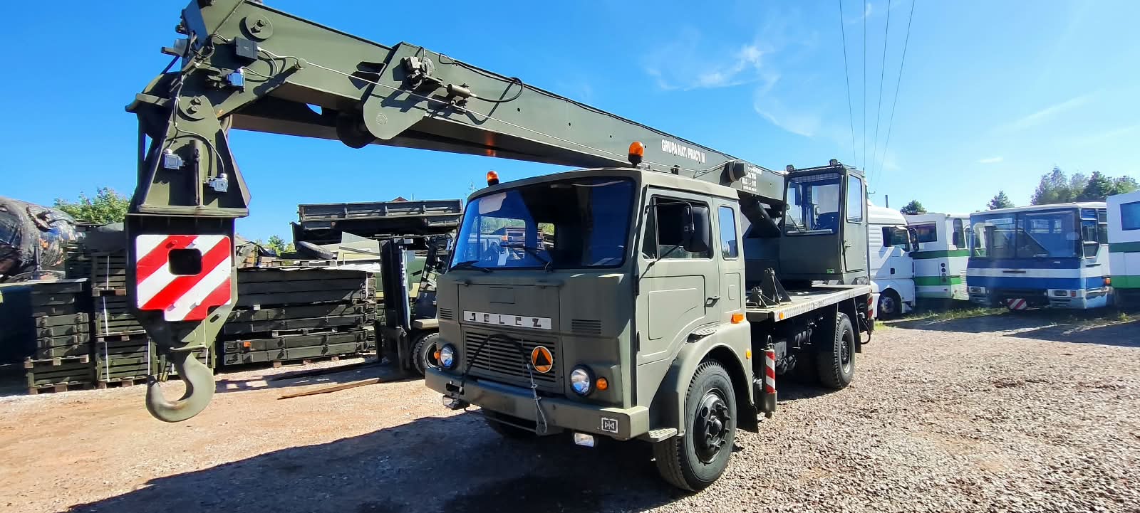 Żuraw Samochodowy Dźwig JELCZ 325 – R-101 10T Wojskowy,